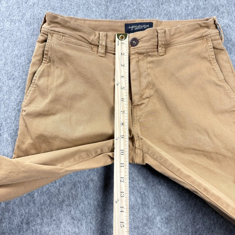 American Eagle Ne(x)t Level Flex Pants 28x32 Men's Slim‎ Straight Khaki Stretch
